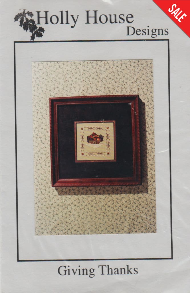 Holly House Giving Thanks cross stitch pattern