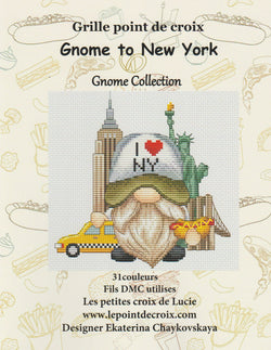 Les petites croix de Lucie Gnome to New York cross stitch pattern