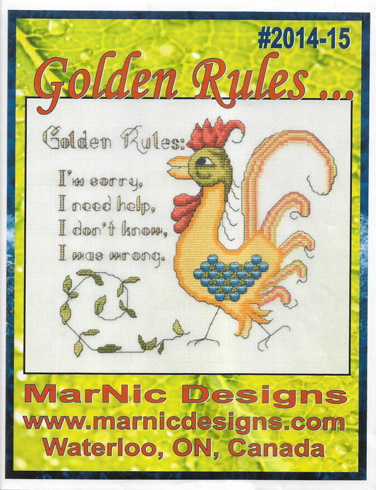 MarNic Golden Rules cross stitch pattern