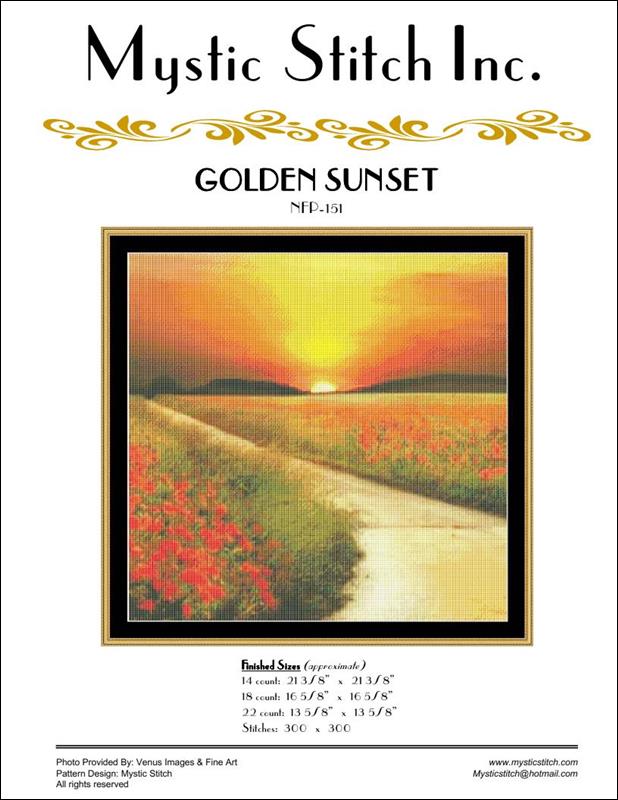 Mystic Stitch Golden Sunset NFP-151 cross stitch pattern