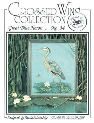Crossed Wing Collection Great Blue Heron 34 cross stitch pattern
