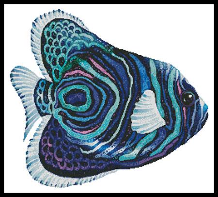 Green Blue Purple Fish pattern