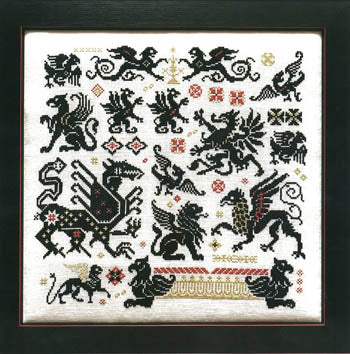 Rosewood Manor Griffins of the Kingdom  S-1270 cross stitch pattern