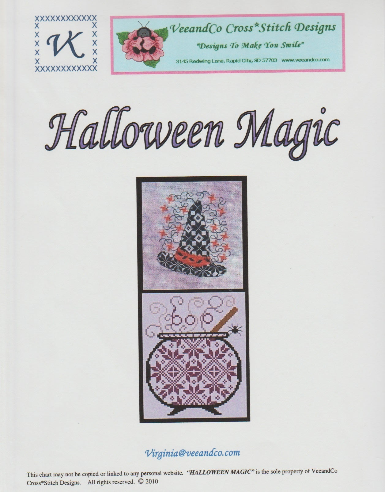VeeandCo Halloween Magic cross stitch pattern