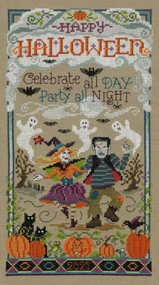 Imaginating Halloween Party cross stitch pattern