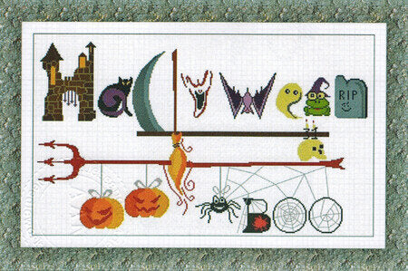 Alessandra Adelaide Halloween Sign cross stitch pattern