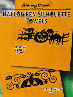 Stoney Creek Halloween Silhouette Towels LFT504 cross stitch pattern