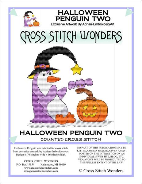 Cross Stitch Wonders Marcia Manning Halloween Penguin Two Cross stitch pattern