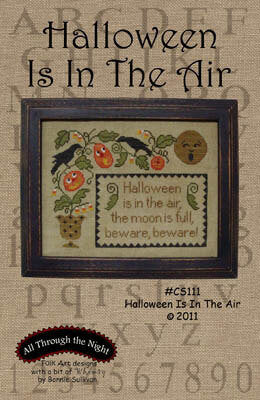 Folk Art Designs Halloween Is In The Air cross stitch pattern