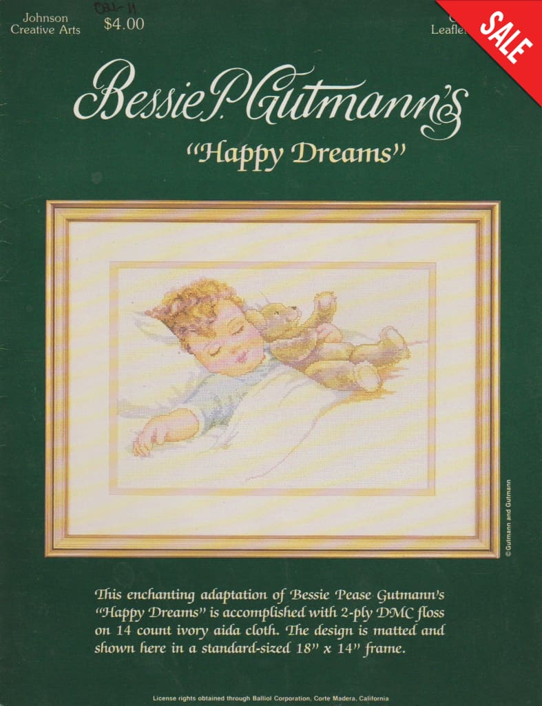 JCA Happy Dreams Bessie Gutmann 84010 cross stitch pattern