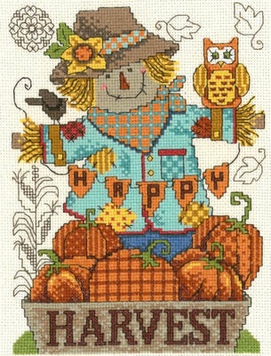 Imaginating Happy Harvest Scarecrow 3176 cross stitch pattern