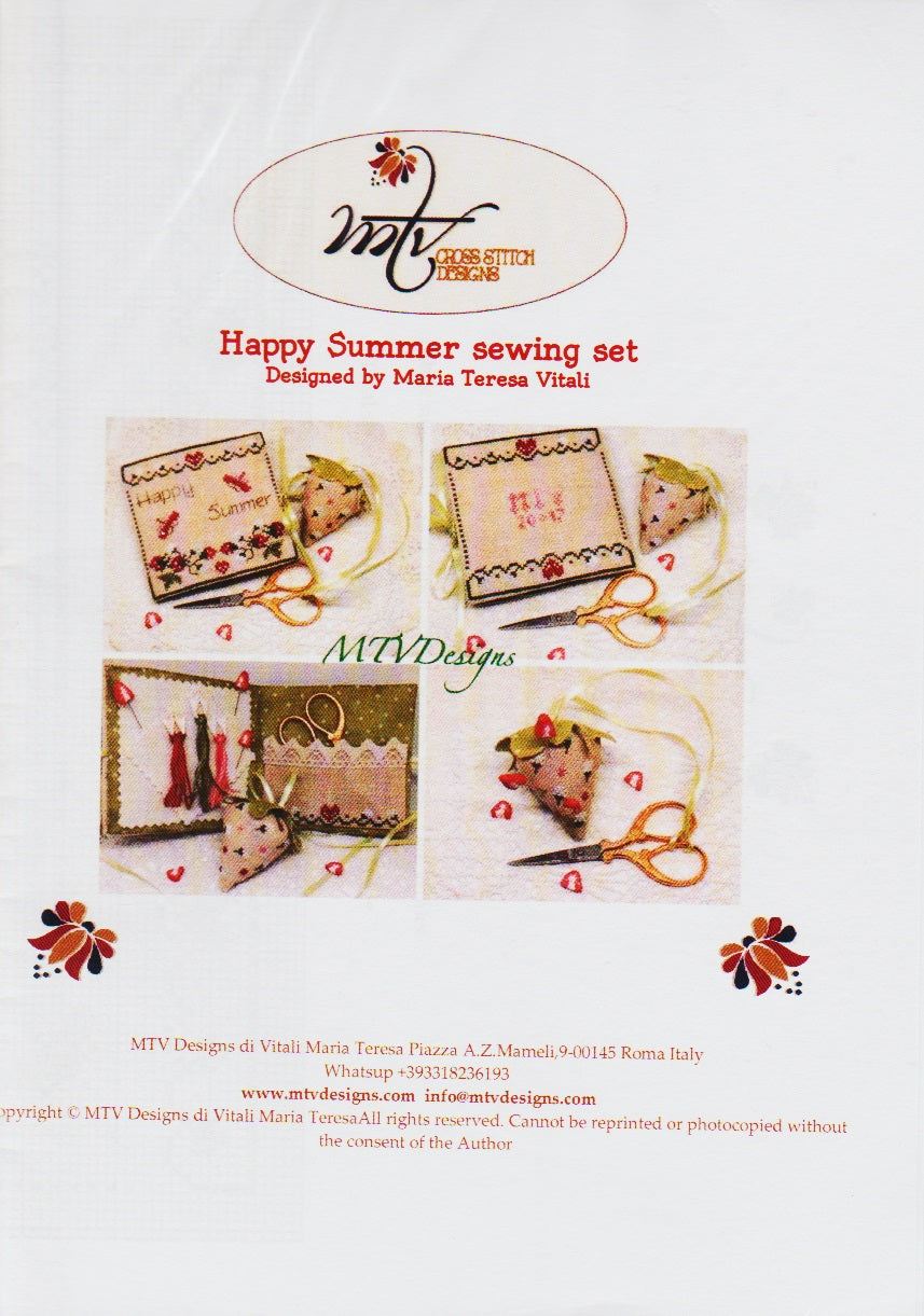 MTV Cross Stitch Designs Happy Summer Sewing Set cross stitch pattern