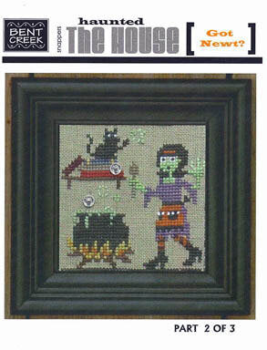 Bent Creek Haunted House - Got Newt? halloween cross stitch pattern