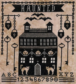 Artful offerings Haunted Manor House halloween cross stitch pattern