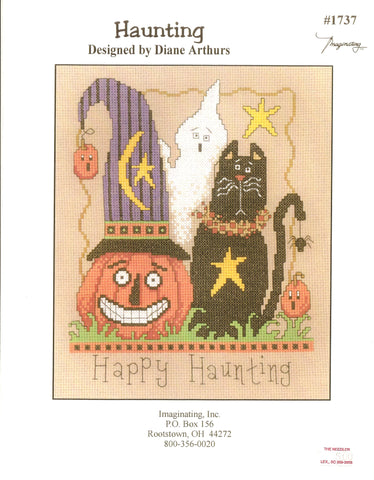 Imaginating Happy Haunting 1737 Halloween cross stitch pattern