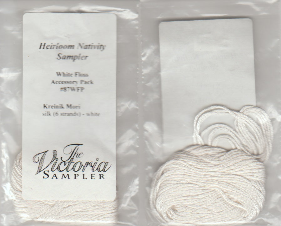 Heirloom Nativity Sampler White Floss 87WFP Accessory Pack