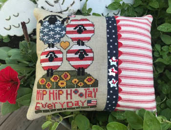Amy Bruecken Hip Hip Hooray Everyday patriotic cross stitch pattern