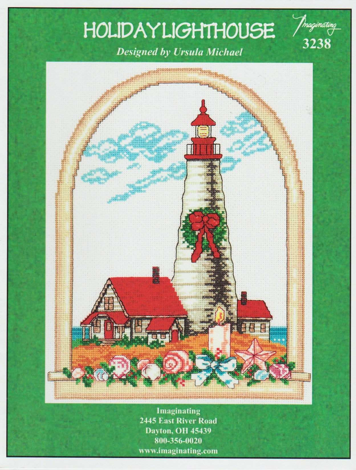 Imaginating Holiday Lighthouse 3238 cross stitch pattern