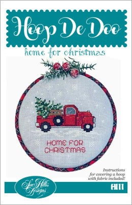 Sue Hillis Home For Christmas H111 red truck cross stitch pattern