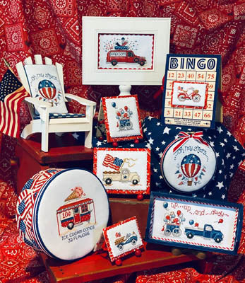 Sue Hillis Home For The Picnic L510 4th of july cross stitch pattern