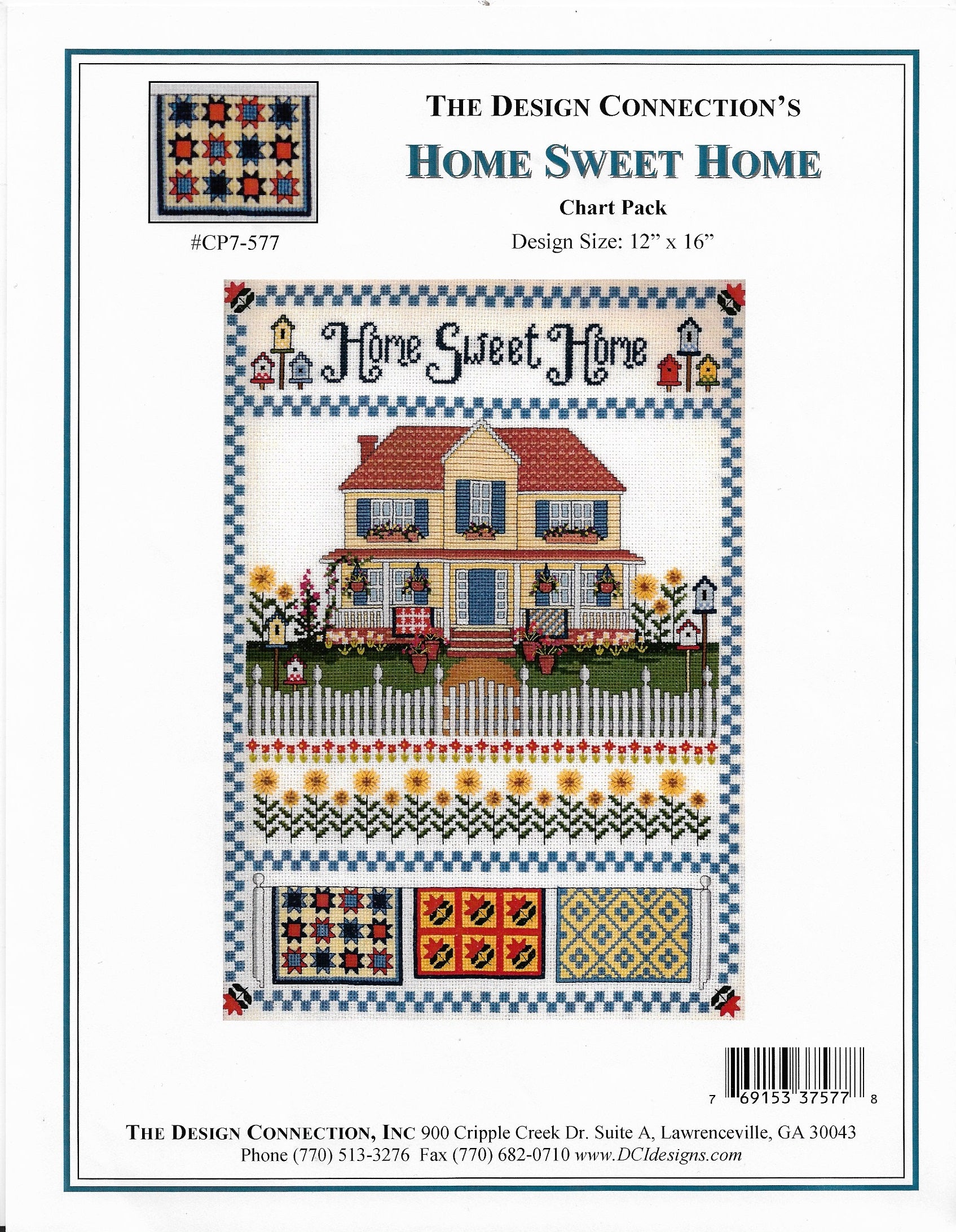 Design ConnectionHome Sweet Home CP7-577 cross stitch pattern