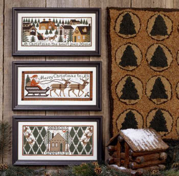 Prairie Schooler Home for Christmas PS86 cross stitch pattern