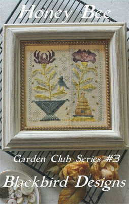 Blackbird Honey Bee - Garden Club Series 3 cross stitch pattern