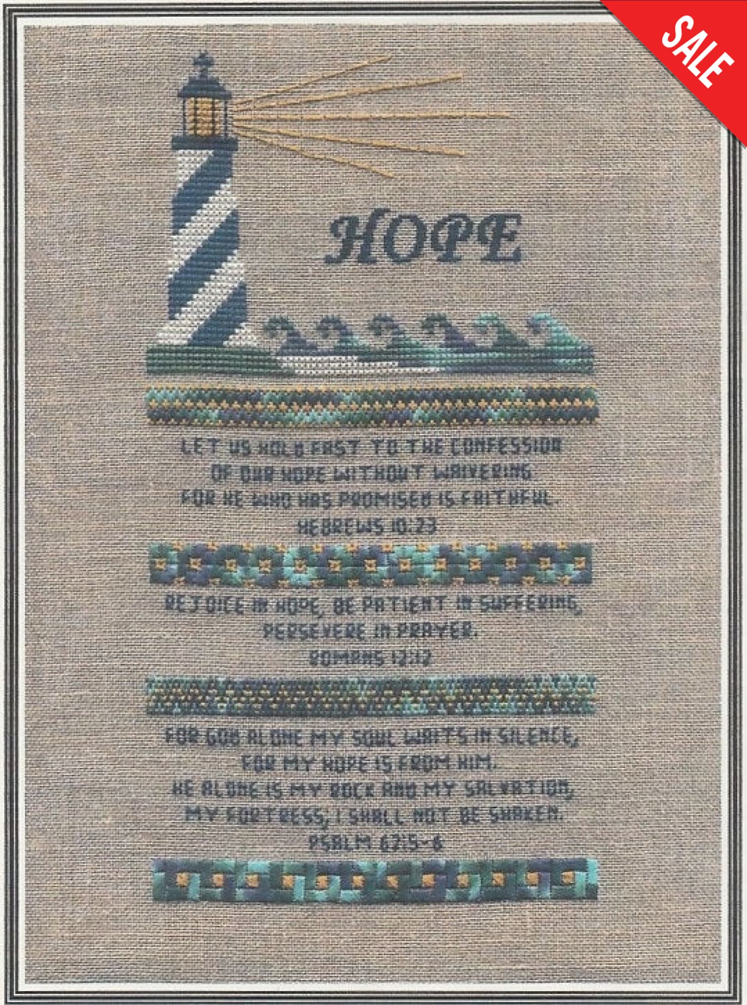 A Stitch and a Prayer Hope Sampler cross stitch pattern