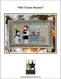 Twin Peak Hot Cacao Season snowman christmas cross stitch pattern