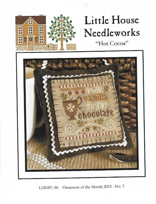 Little House Needlework Hot Cocoa cross stitch ornament pattern