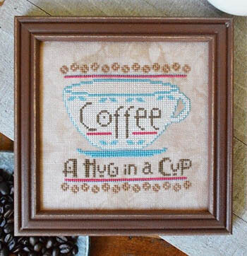 Hands on Design A Hug in a Cup coffee cross stitch pattern