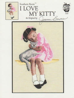 Green Apple I Love My Kitty 700 cross stitch pattern