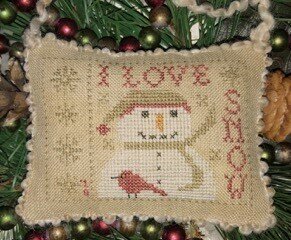 Homespun Elegance I Love Snow cross stitch pattern