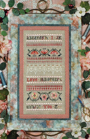 Victoria Sampler I Love You Sampler F15 cross stitch pattern