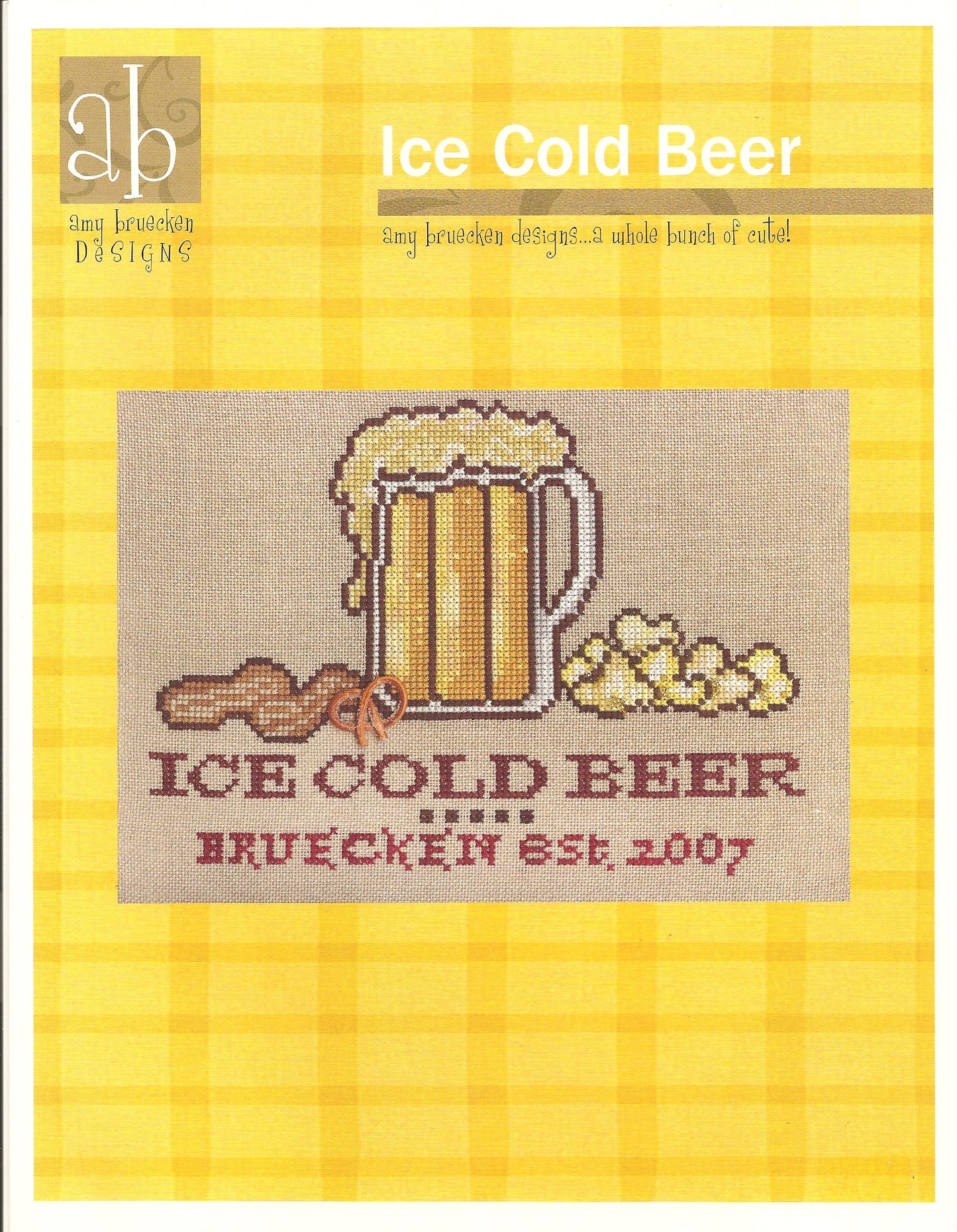 Amy Bruecken Ice Cold Beer cross stitch pattern