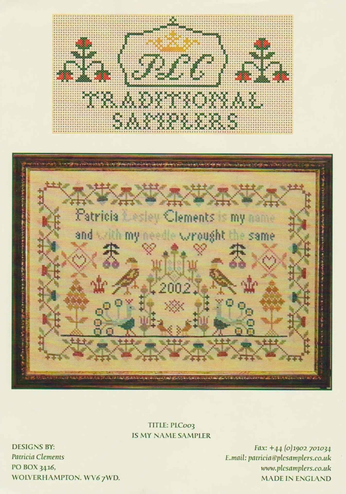 Is My Name Sampler pattern – Sandra's Stitch Stash