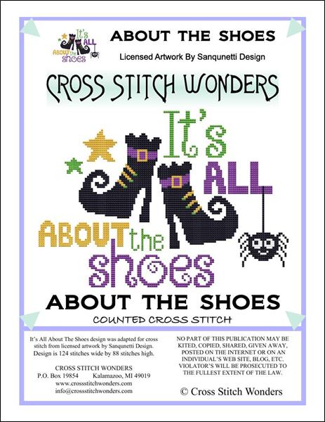 Cross Stitch Wonders Marcia Manning It's All About The Shoes Cross stitch pattern