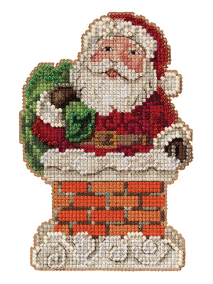 Mill Hill Santa in Chimney Jim Shore 21-2112 christmas beaded cross stitch kit
