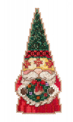 Mill Hill Jim Shore Gnome With Wreath JS20-2212 beaded cross stitch kit