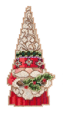Mill Hill Jim Shore Gnome Holding Holly JS20-2214 beaded cross stitch kit