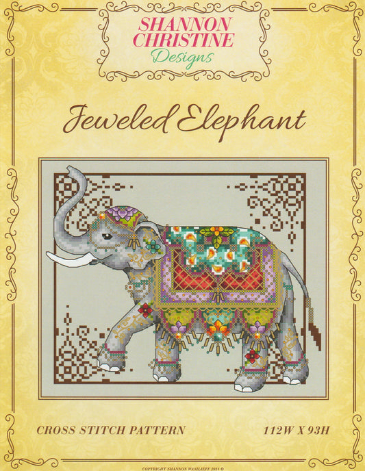 Shannon Christine Jeweled Elephant cross stitch pattern