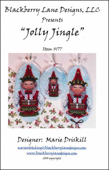 Blackberr Lane Designs Jolly Jingle Ornament cross stitch pattern