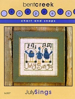 Bent Creek July Sings bird cross stitch pattern