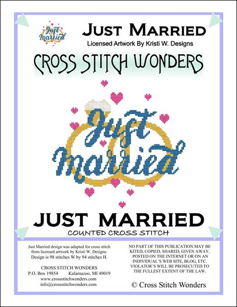 Cross Stitch Wonders Carolyn Manning Just Married Cross stitch pattern