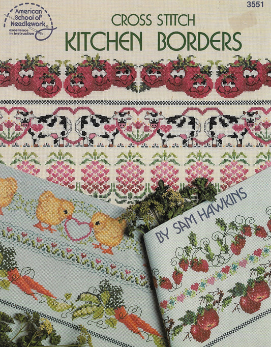 American School of Needlework 50 Kitchen Borders cross stitch pattern