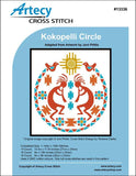 Artecy Kokopelli Circle native american cross stitch pattern