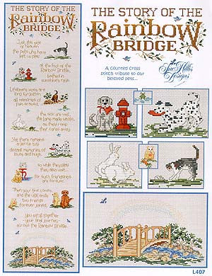Sue Hillis Story of the rainbow bridge cross stitch pattern