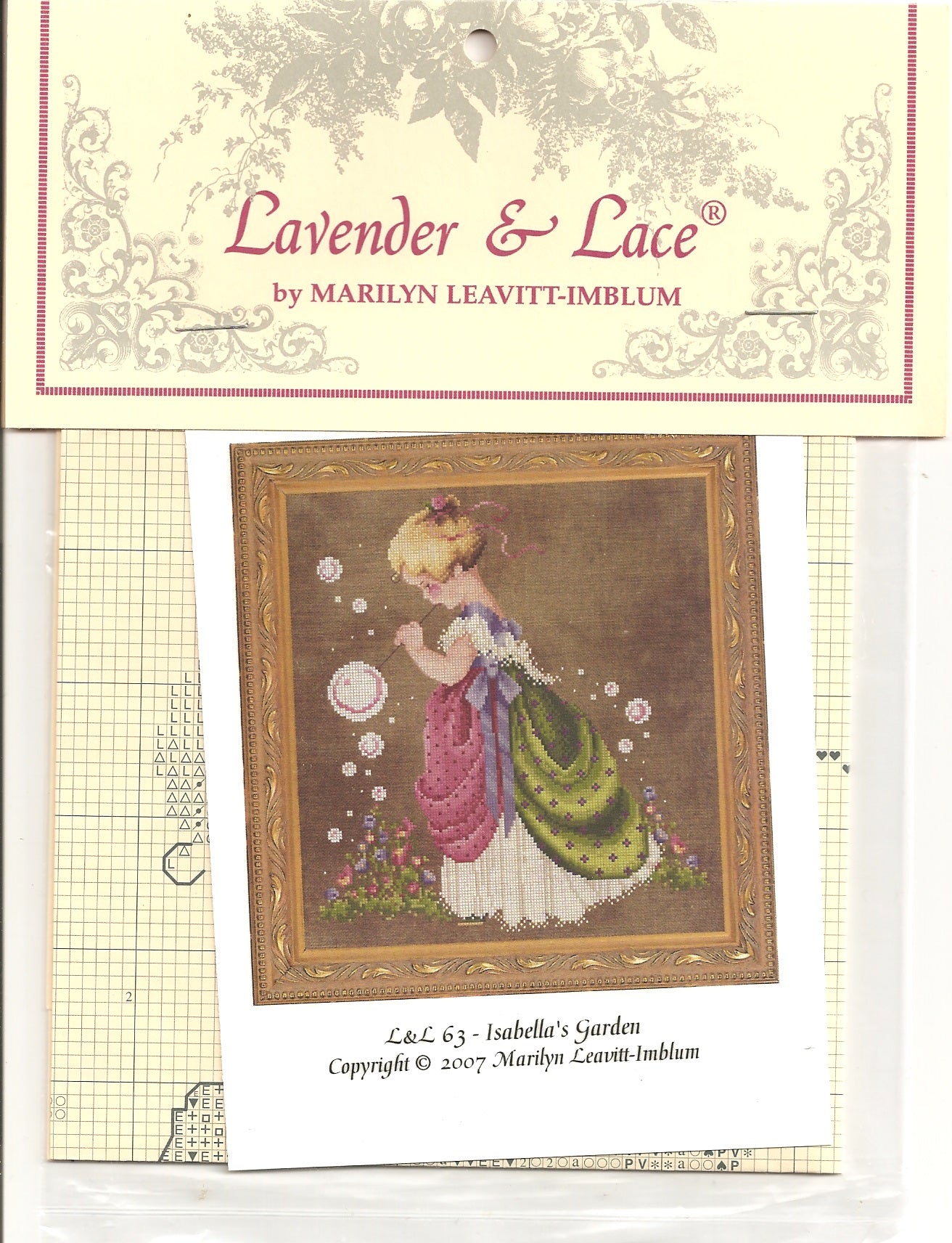 Lavender & Lace Isabella's Garden L&L63 cross stitch pattern