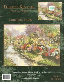 Candamar Designs Lamplight Bridge Thomas Kinkade 90067 cross stitch pattern