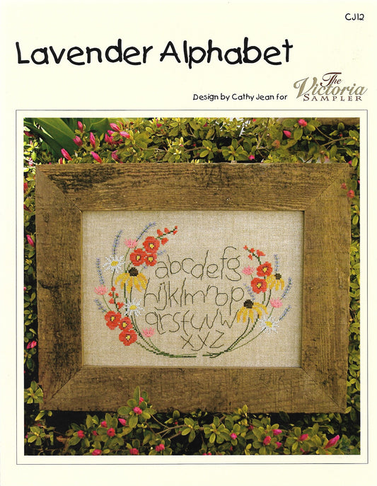 Victoria Sampler Lavender Alphabet CJ12 cross stitch pattern